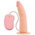 Realistic vibrator with adjustable vibration, suction base