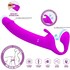 Dual Vibrating Strapless Strap-On, 10 Intensity Settings, USB Rechargeable, Silky Silicone