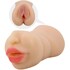 Masturbador realista com formato de vulva e boca