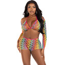ENSEMBLE TROIS PIÈCES MULTICOLORE