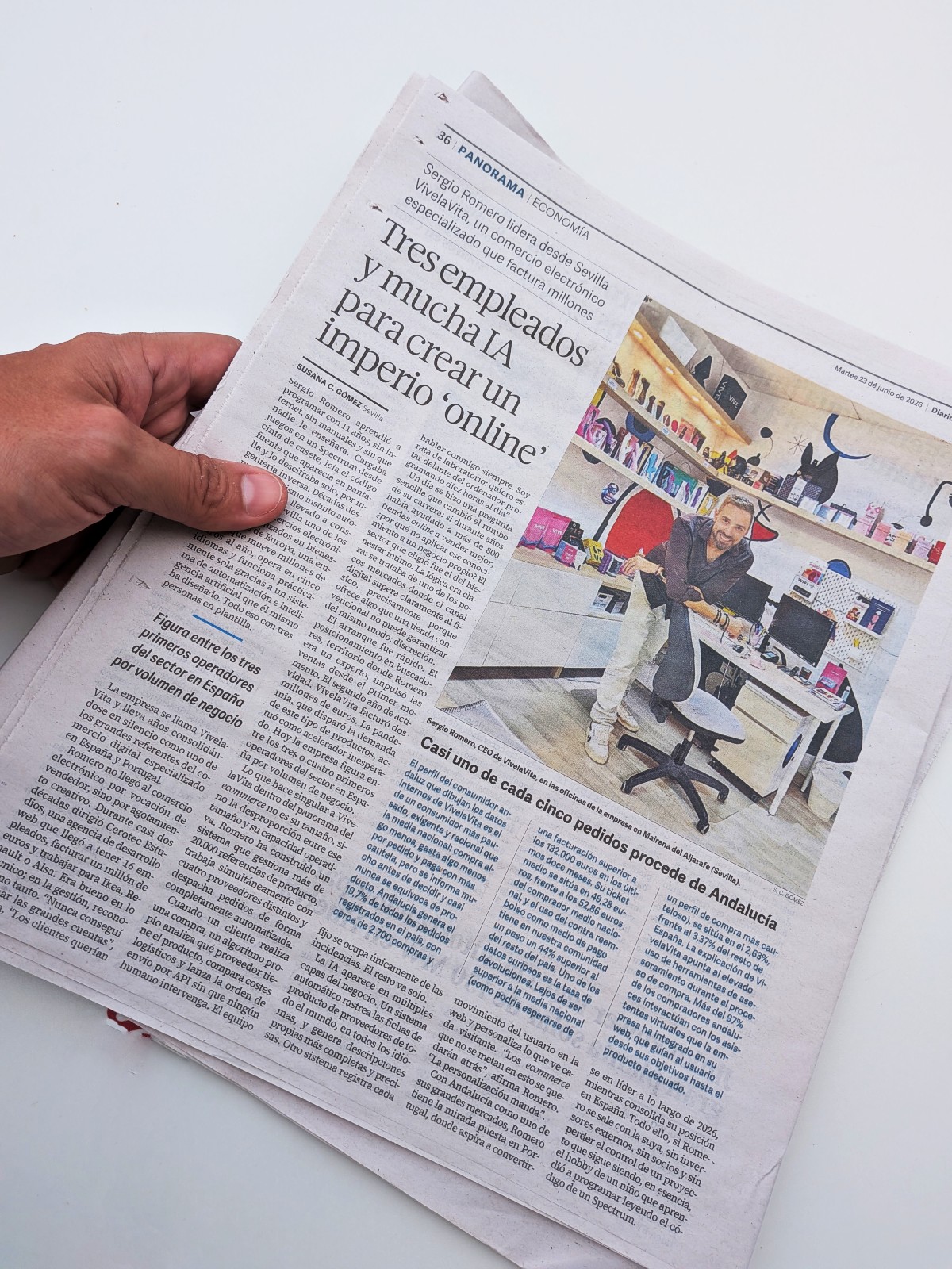 Sergio Romero en Diario de Sevilla