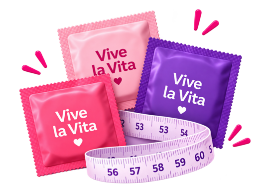 Preservativos e uma fita métrica